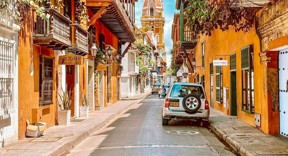 Straatbeeld Cartagena Straatbeeld Cartagena